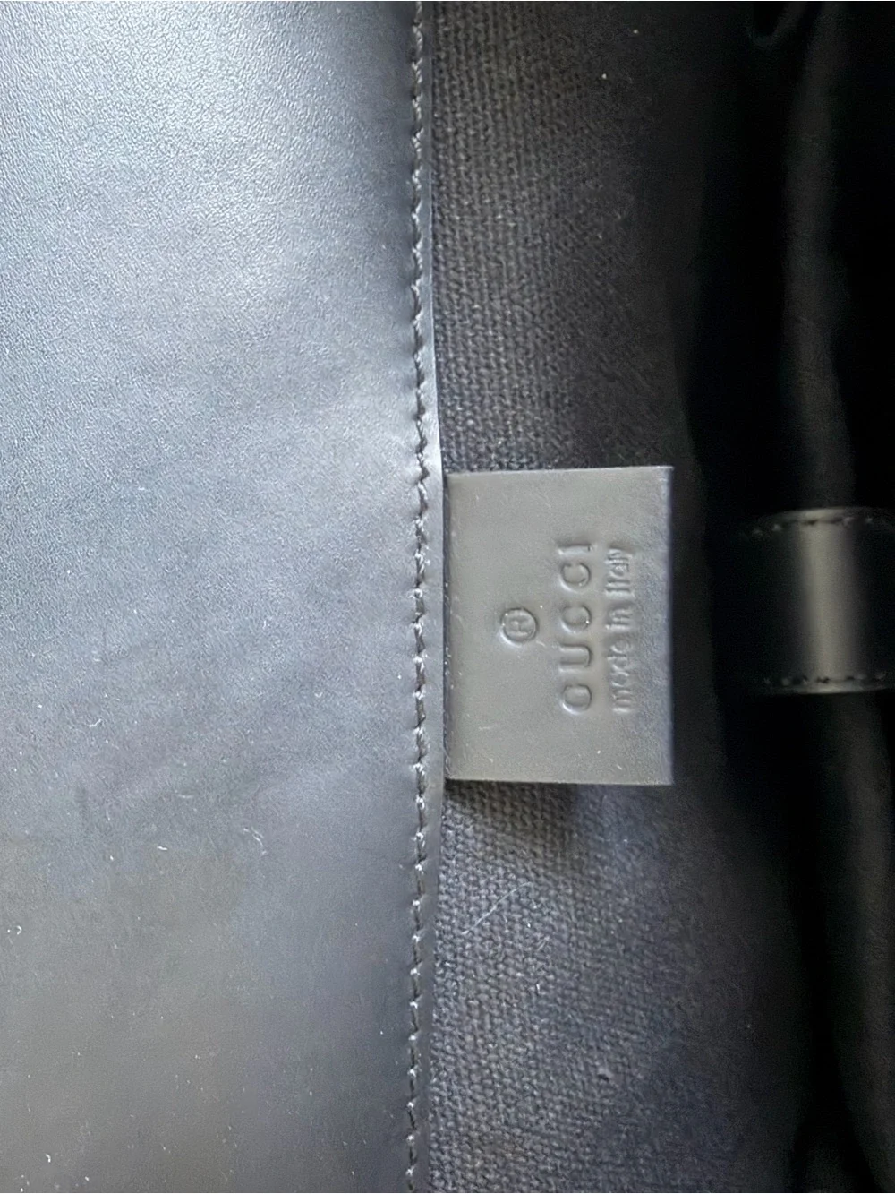 Gucci Black GG Canvas Backpack with Red-Blue Webbing never used
